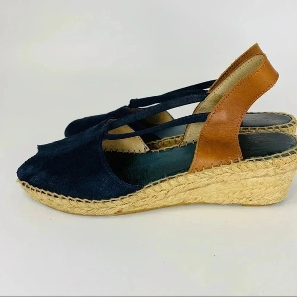 Andre Assous Peep Toe suede espadrilles - Picture 5 of 7
